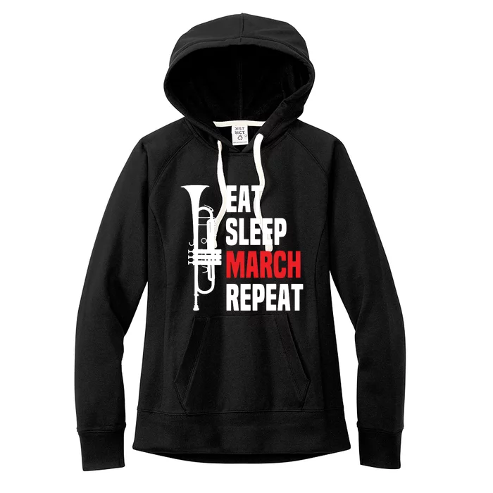 Marching Band Trumpet Funny Trumpet Players Tee Gift Women's Fleece Hoodie