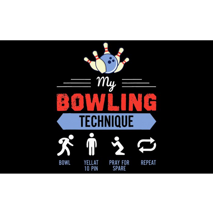 My Bowling Technique Bowling Funny Bowler Gift Bumper Sticker