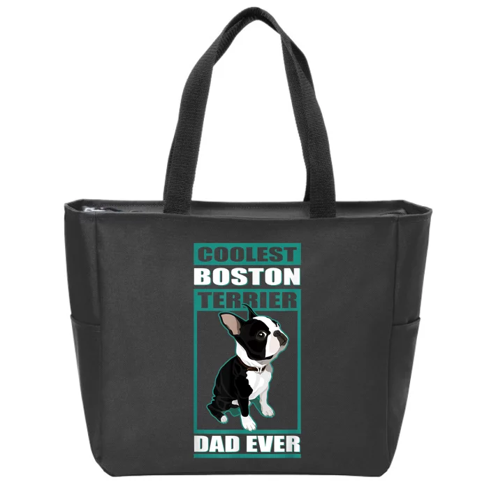 Men Boston Terrier Dad Dog Owner Boston Terrier Zip Tote Bag