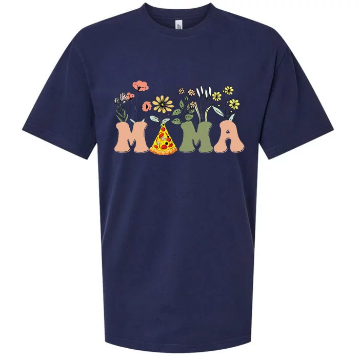 Mama Birthday Tee Pizza Theme Birthday Pizza Lover Party Sueded Cloud Jersey T-Shirt