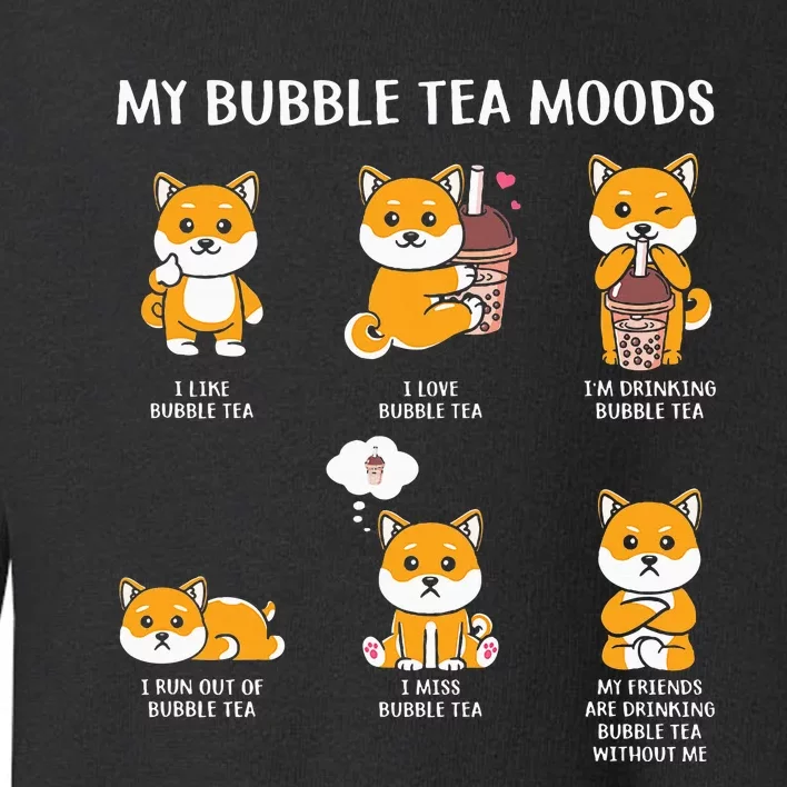 My Bubble Tea Moods Boba Bubble Tea Cup Anime Style Toddler Sweatshirt