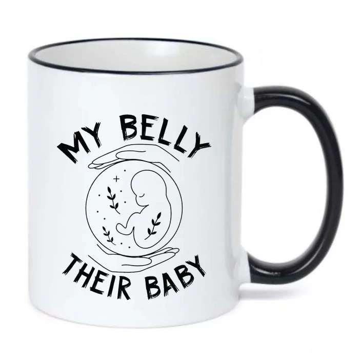 My Belly Their Baby Proud Surrogate Mom IVF Surrogacy Black Color Changing Mug