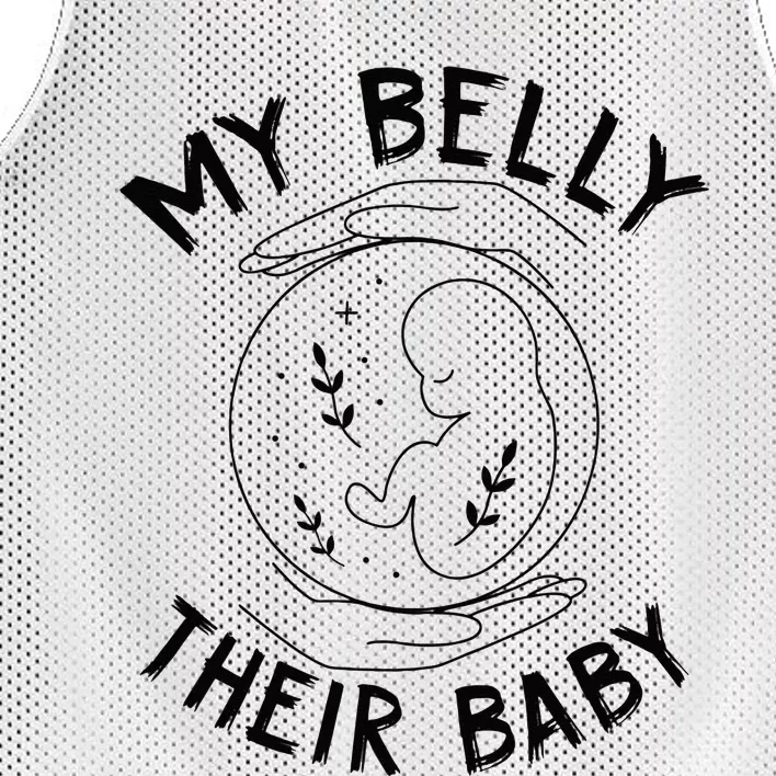 My Belly Their Baby Proud Surrogate Mom IVF Surrogacy Mesh Reversible Basketball Jersey Tank