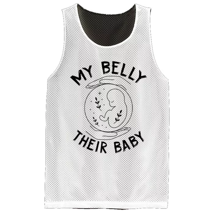 My Belly Their Baby Proud Surrogate Mom IVF Surrogacy Mesh Reversible Basketball Jersey Tank