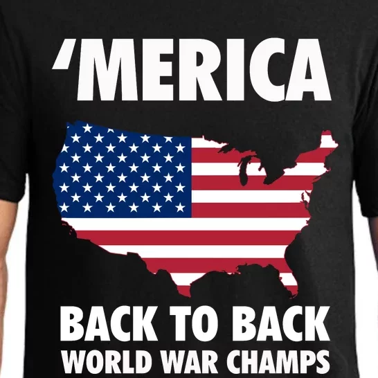 Merica Back To Back World War Champs Pajama Set