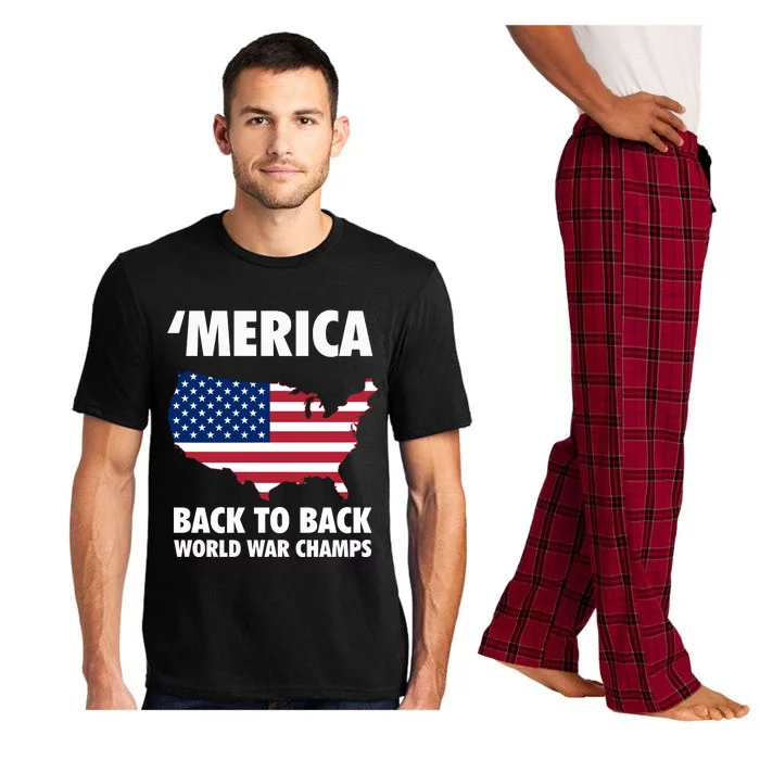 Merica Back To Back World War Champs Pajama Set