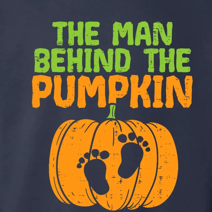 Man Behind The Pumpkin Dad Halloween Pregnancy Announcement Toddler Hoodie