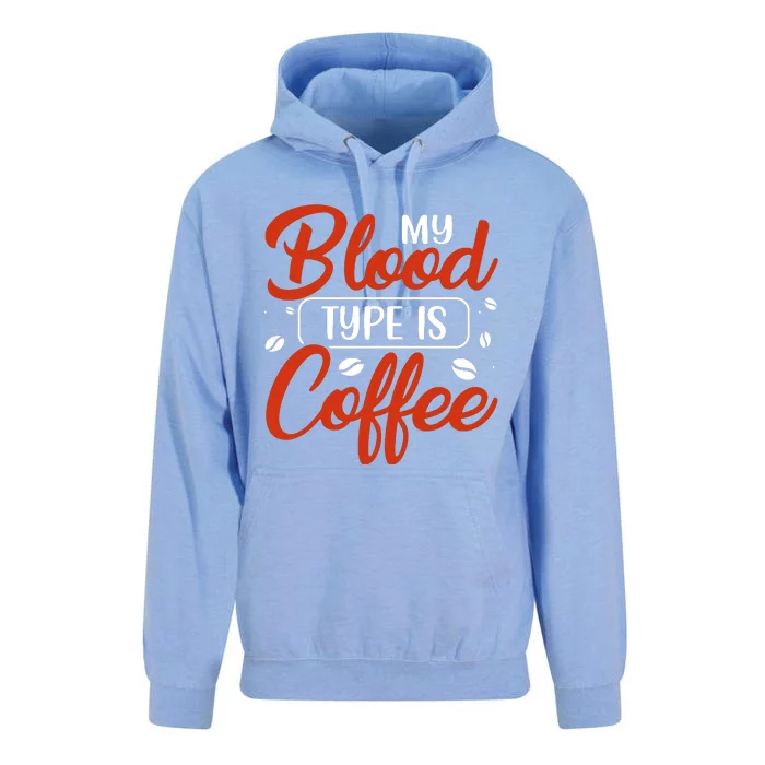 My Blood Type Is Coffee Unisex Surf Hoodie