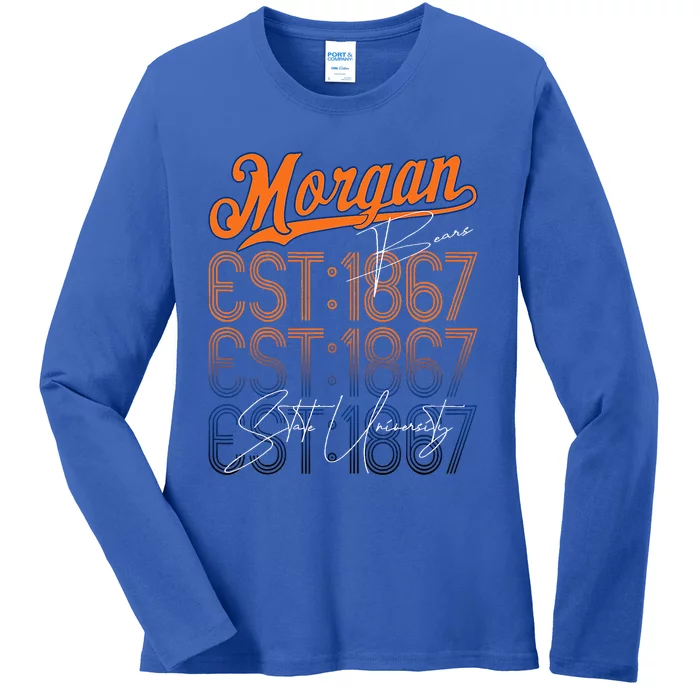 Morgan Back To State University Style Ladies Long Sleeve Shirt