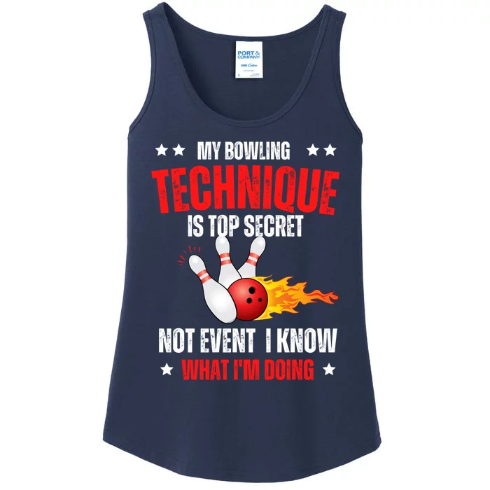 My Bowling Technique Is Top Secret Cool Bowling Design wo Ladies Essential Tank