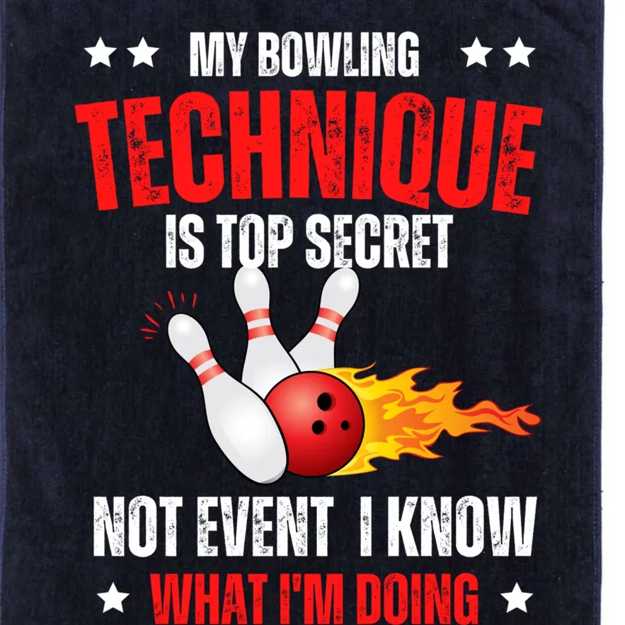 My Bowling Technique Is Top Secret Cool Bowling Design wo Platinum Collection Golf Towel