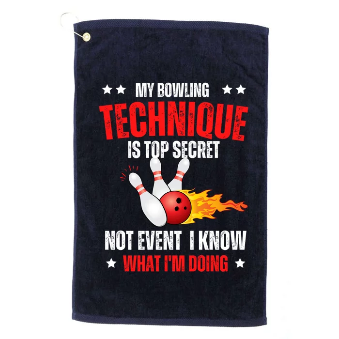 My Bowling Technique Is Top Secret Cool Bowling Design wo Platinum Collection Golf Towel