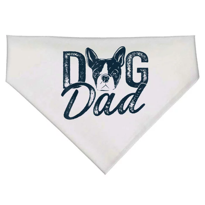 Men Boston Terrier Dog Dad USA-Made Doggie Bandana