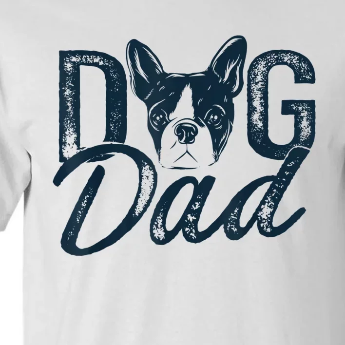 Men Boston Terrier Dog Dad Tall T-Shirt