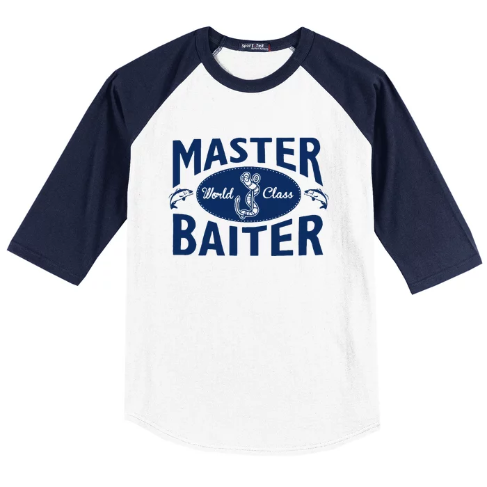 Master Baiter T Shirt Funny Fishing Saying T Shirt Offensive T Shirt Slogan Baseball Sleeve Shirt