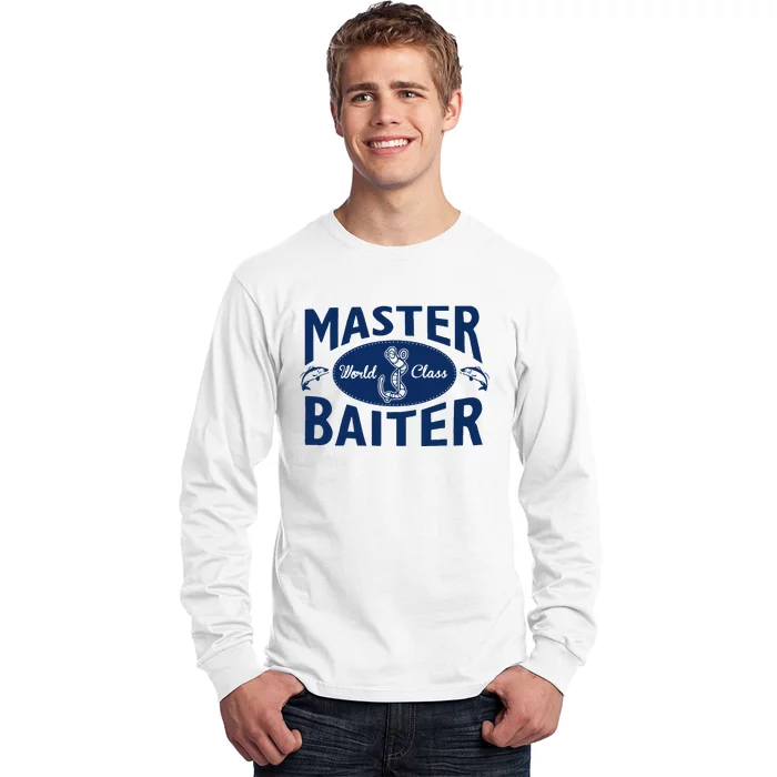 Master Baiter T Shirt Funny Fishing Saying T Shirt Offensive T Shirt Slogan  Long Sleeve Shirt