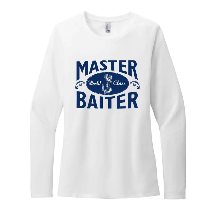 Master Baiter T Shirt Funny Fishing Saying T Shirt Offensive T Shirt Slogan Womens CVC Long Sleeve Shirt