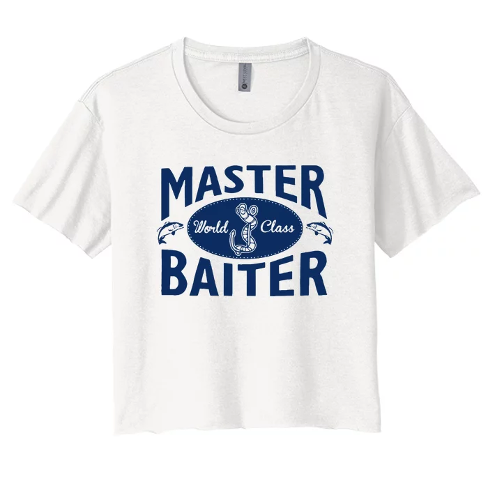 Master Baiter T Shirt Funny Fishing Saying T Shirt Offensive T Shirt Slogan Women's Crop Top Tee