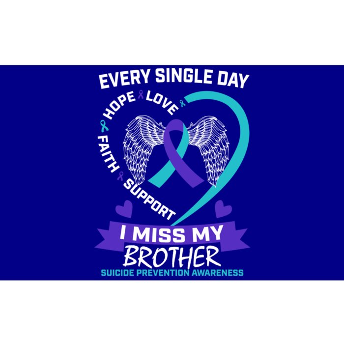 Miss Brother Teal Purple Suicide Awareness Prevention Heart Cool Gift Bumper Sticker