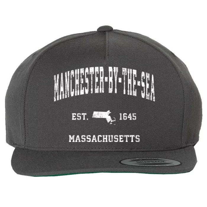 Manchester By The Sea Massachusetts Ma Vintage Athletic Wool Snapback Cap