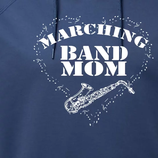 Marching Band Tee Band Mom Saxophone Sax Performance Fleece Hoodie