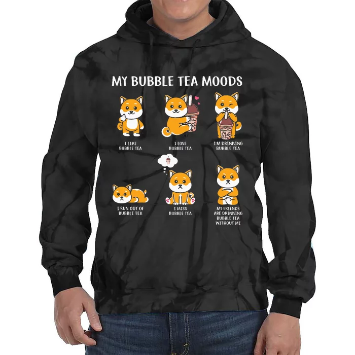 My Bubble Tea Moods Boba Bubble Tea Cup Anime Tie Dye Hoodie