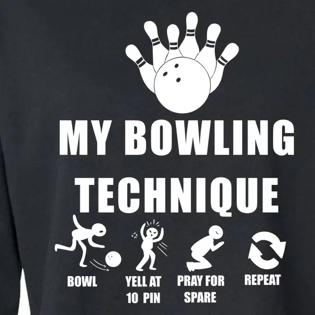 My Bowling Technique Cropped Pullover Crew