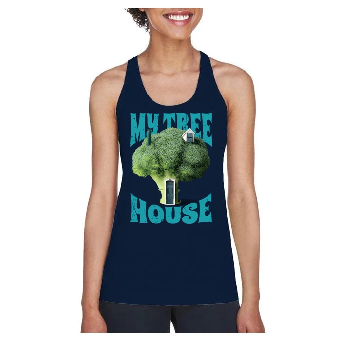 My Broccoli Tree House Funny Women's Racerback Tank