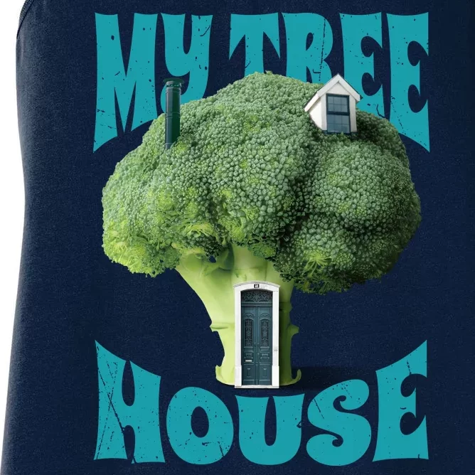 My Broccoli Tree House Funny Women's Racerback Tank