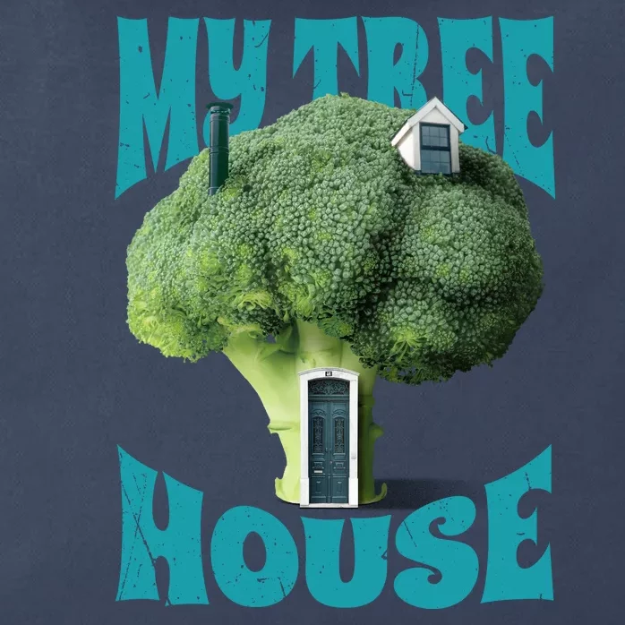 My Broccoli Tree House Funny Zip Tote Bag