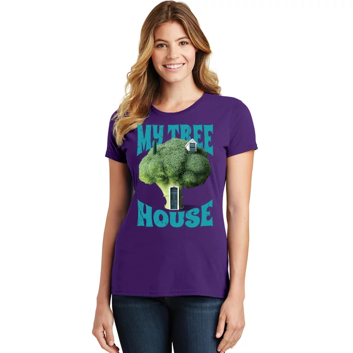 My Broccoli Tree House Funny Women's T-Shirt