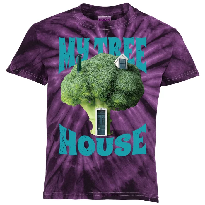 My Broccoli Tree House Funny Kids Tie-Dye T-Shirt