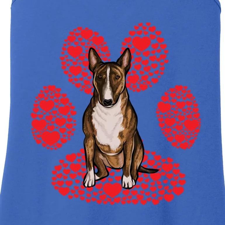 Miniature Bull Terrier Valentines Day Dog Love Paw Great Gift Ladies Essential Tank