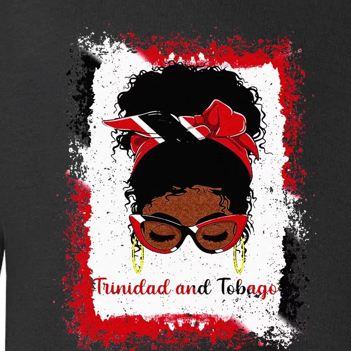 Messy Bun Trinidad And Tobago Flag Woman Girl Toddler Sweatshirt