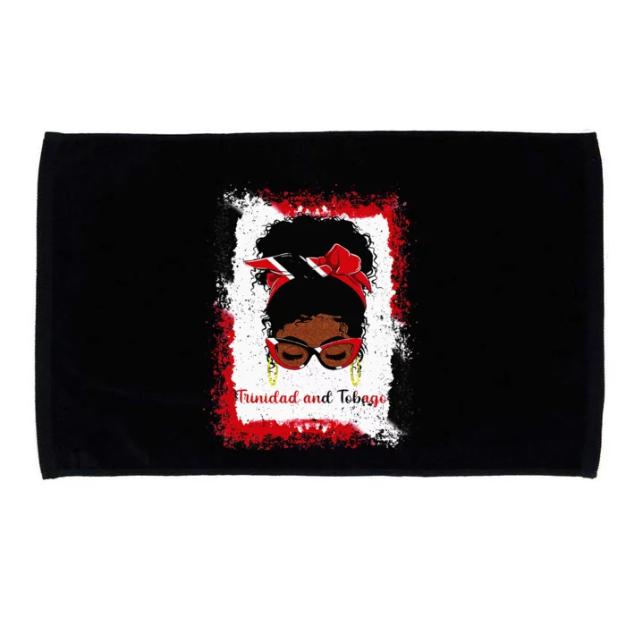 Messy Bun Trinidad And Tobago Flag Woman Girl Microfiber Hand Towel