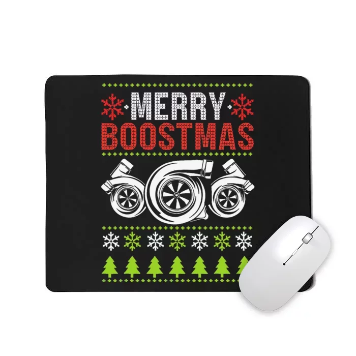 Merry Boostmas Ugly Xmas Funny Turbo Boost Christmas Mousepad