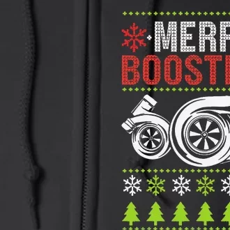 Merry Boostmas Ugly Xmas Funny Turbo Boost Christmas Full Zip Hoodie