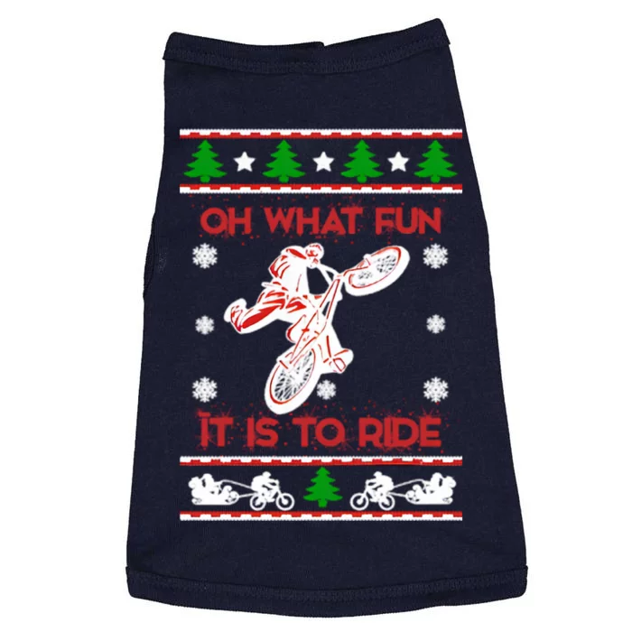 Mountain Bike Ugly Christmas Doggie Tank