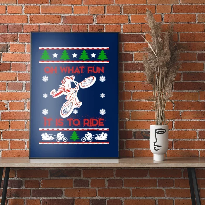 Mountain Bike Ugly Christmas Poster