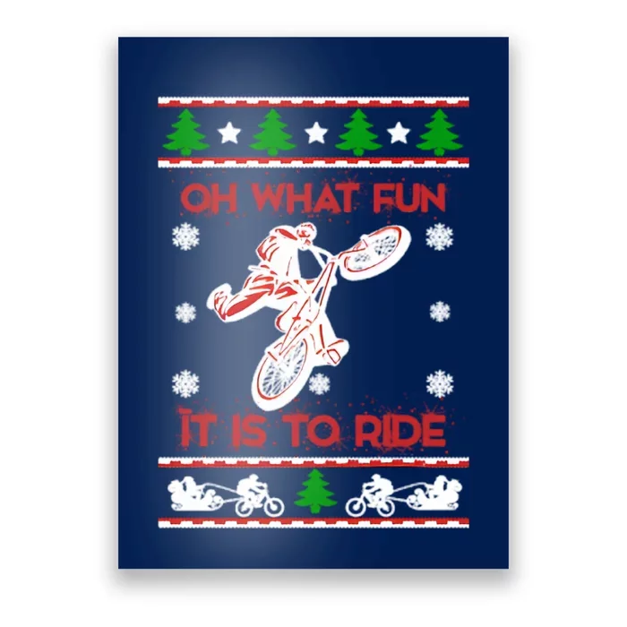 Mountain Bike Ugly Christmas Poster