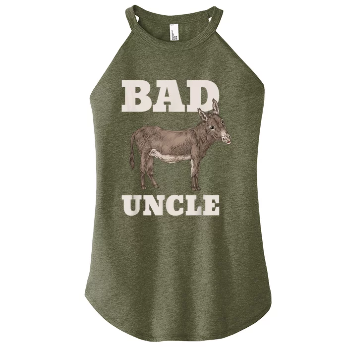 Mens BADASS Uncle Funny Pun Cool Women’s Perfect Tri Rocker Tank