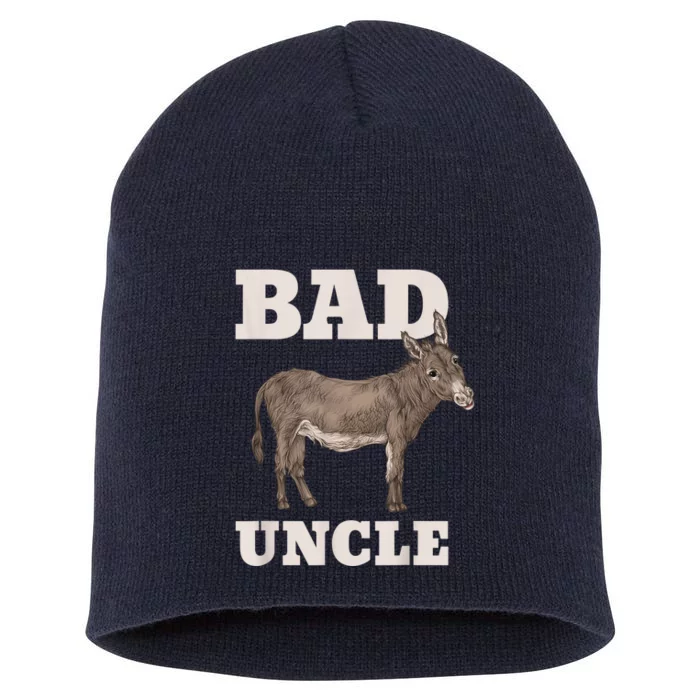 Mens BADASS Uncle Funny Pun Cool Short Acrylic Beanie