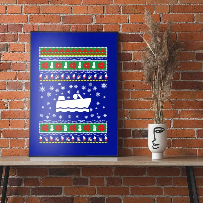 Motor Boating Ugly Christmas Gift For Mom Or Dad Funny Gift Poster