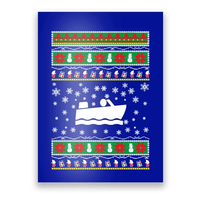 Motor Boating Ugly Christmas Gift For Mom Or Dad Funny Gift Poster