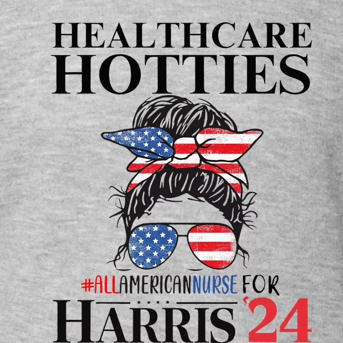 Messy Bun Usa Nurse Healthcare Hotties For Harris 24 Toddler Sweatshirt