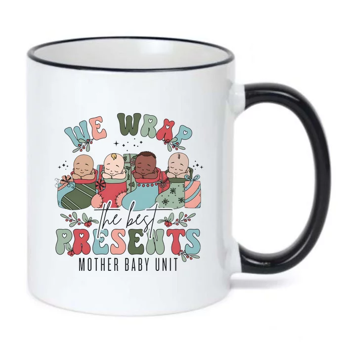 Mother Baby Unit Christmas Wrap The Best Presents Black Color Changing Mug