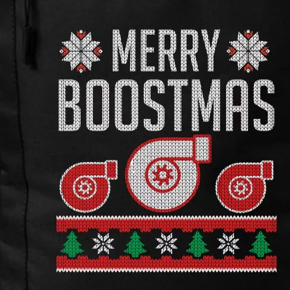 Merry Boostmas Ugly Xmas Funny Turbo Boost Christmas Hoodie Daily Commute Backpack