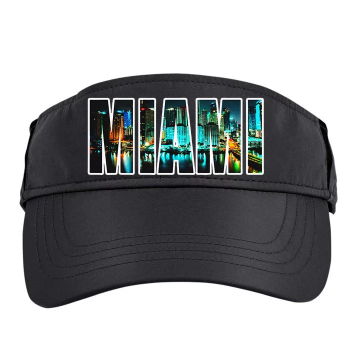 Miami Beach Urban Skyline City By Night Florida Usa Us Adult Drive Performance Visor