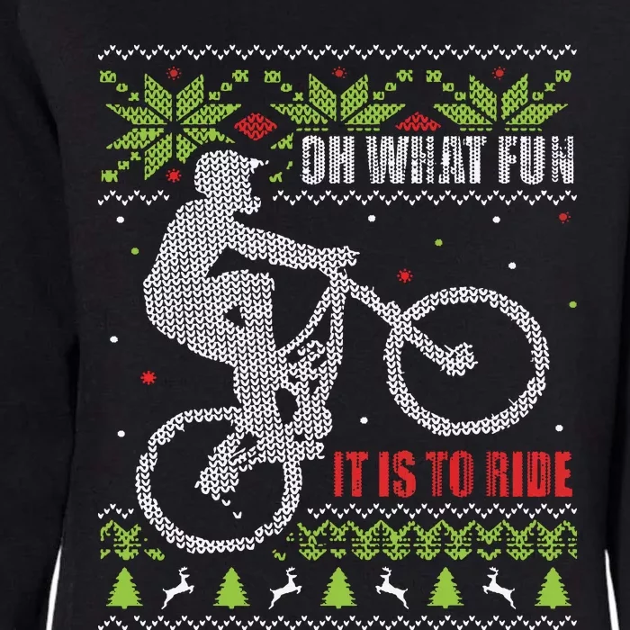 Mountain Bike Ugly Christmas Mountain Biking Womens California Wash Sweatshirt