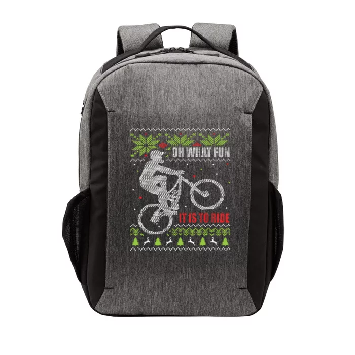 Mountain Bike Ugly Christmas Mountain Biking Vector Backpack